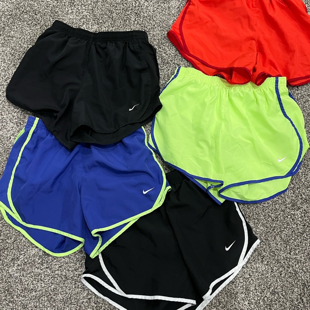 Nike Athletic Shorts Set - Black, Red, Blue, Green